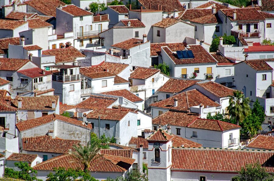 Benadalid white village along Pueblos Blancos route Andalusia