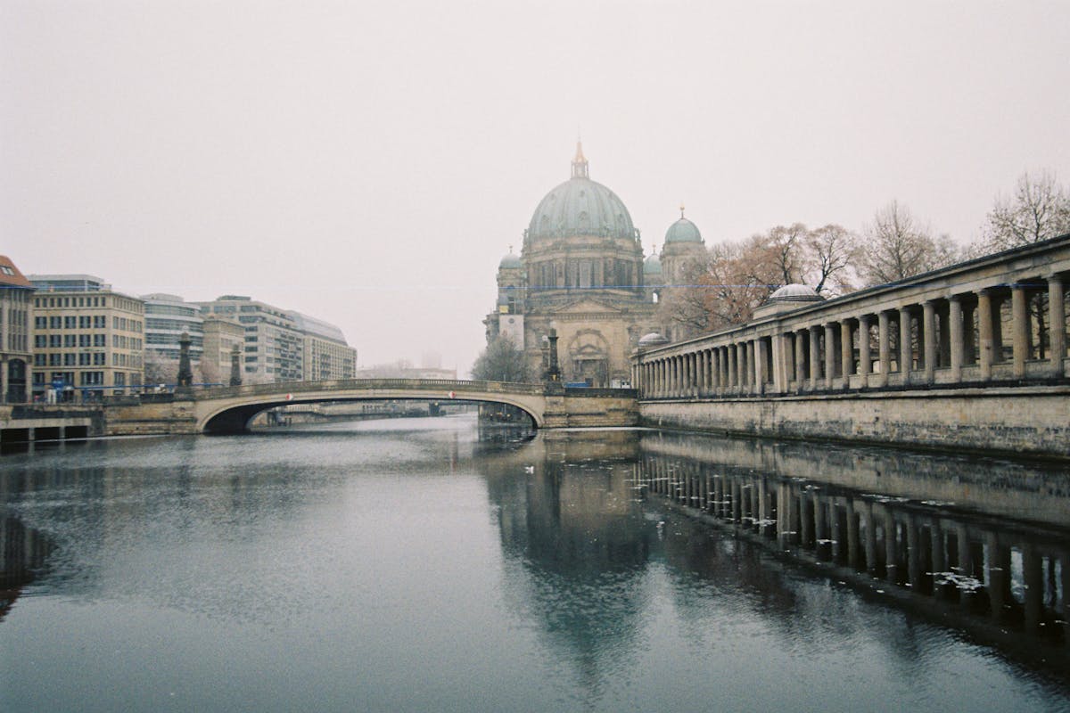 Berlin Cathedral (Berliner Dom) viewed from across the Spree river