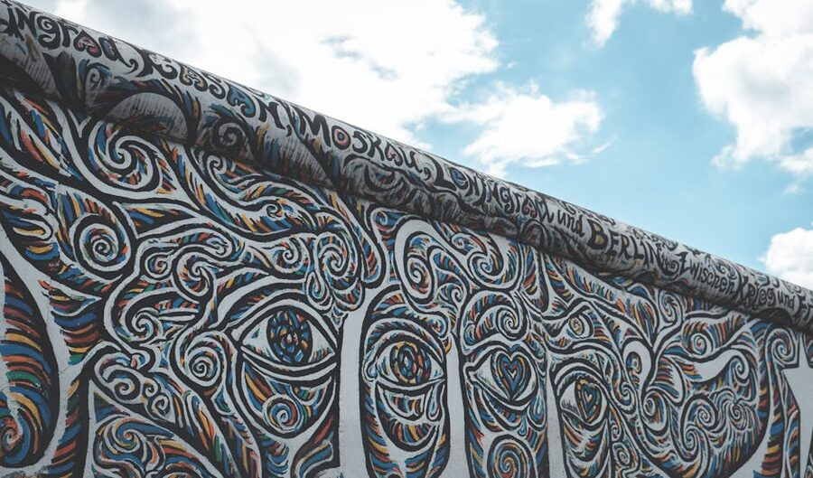 Berlin colorful painted wall pattern