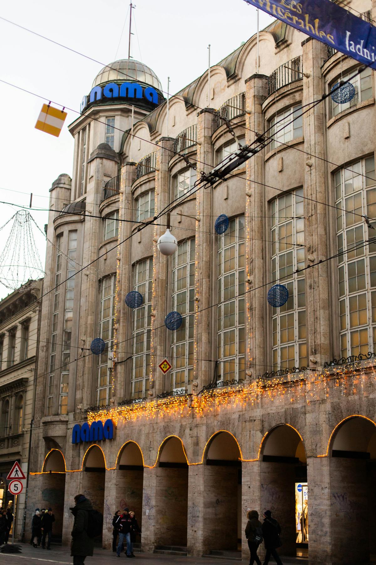 Zagreb city center in winter