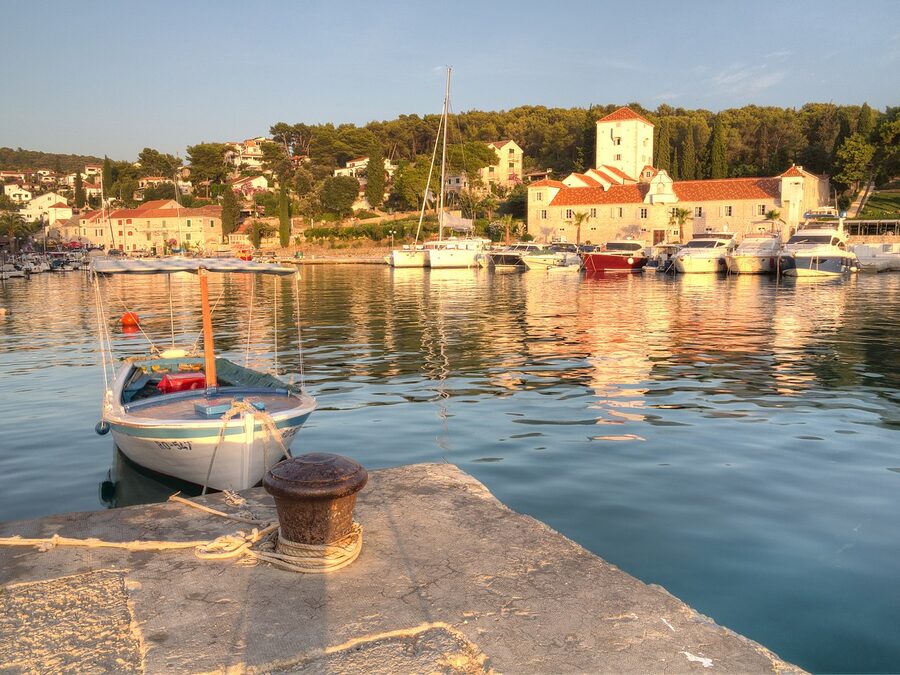Maslinica harbour on Šolta island Croatia