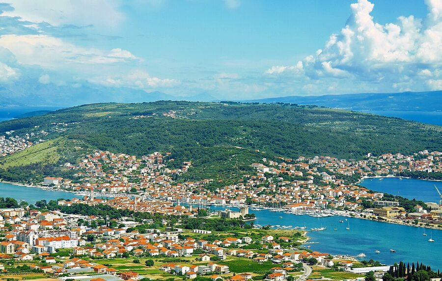 Trogir old town stone street Croatia