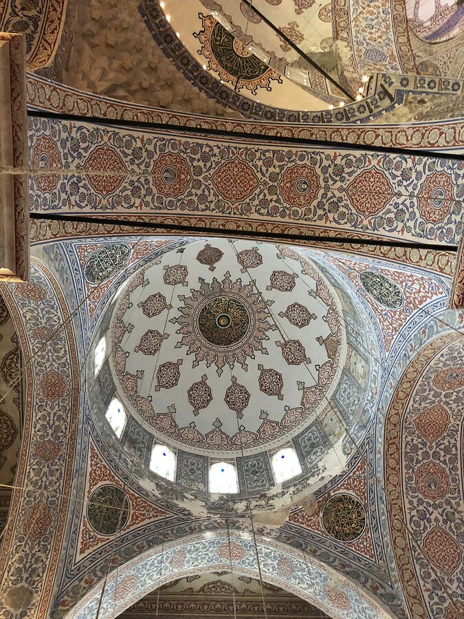 Blue Mosque interior Istanbul main prayer hall