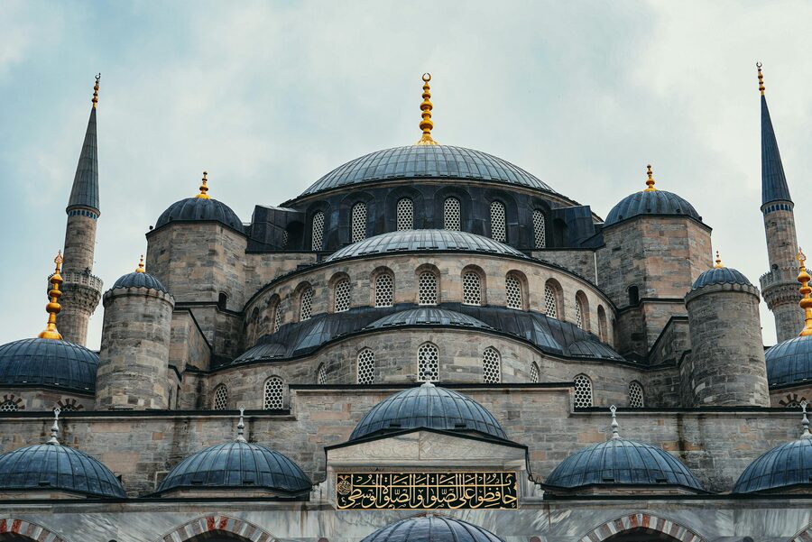 Blue Mosque tile pattern detail