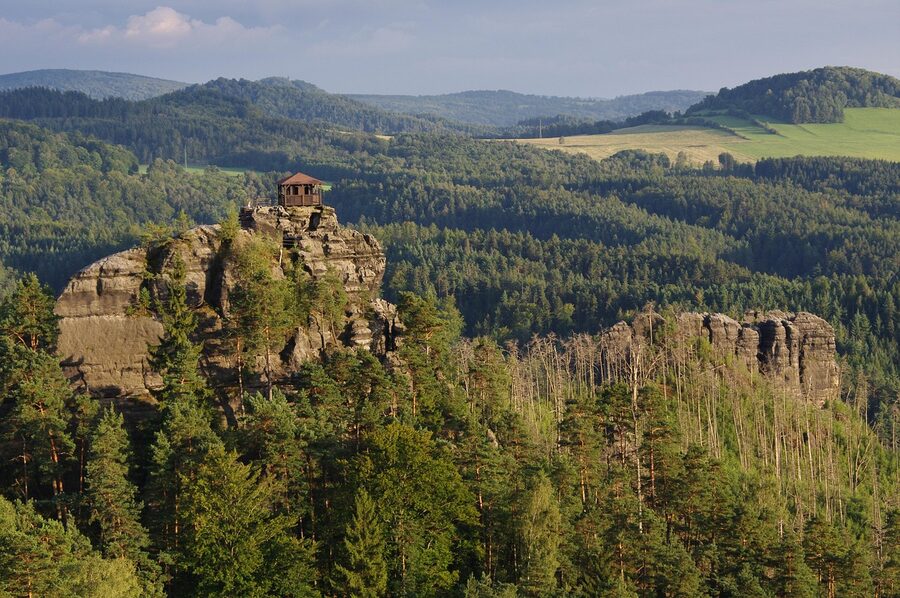Bohemian Switzerland sandstone cliffs