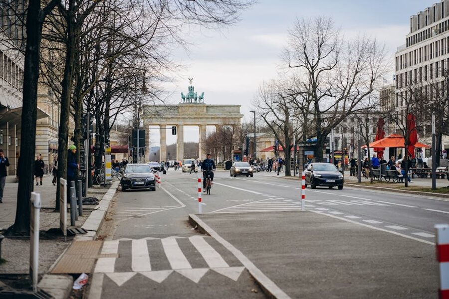 Brandenburg Gate Berlin street scene