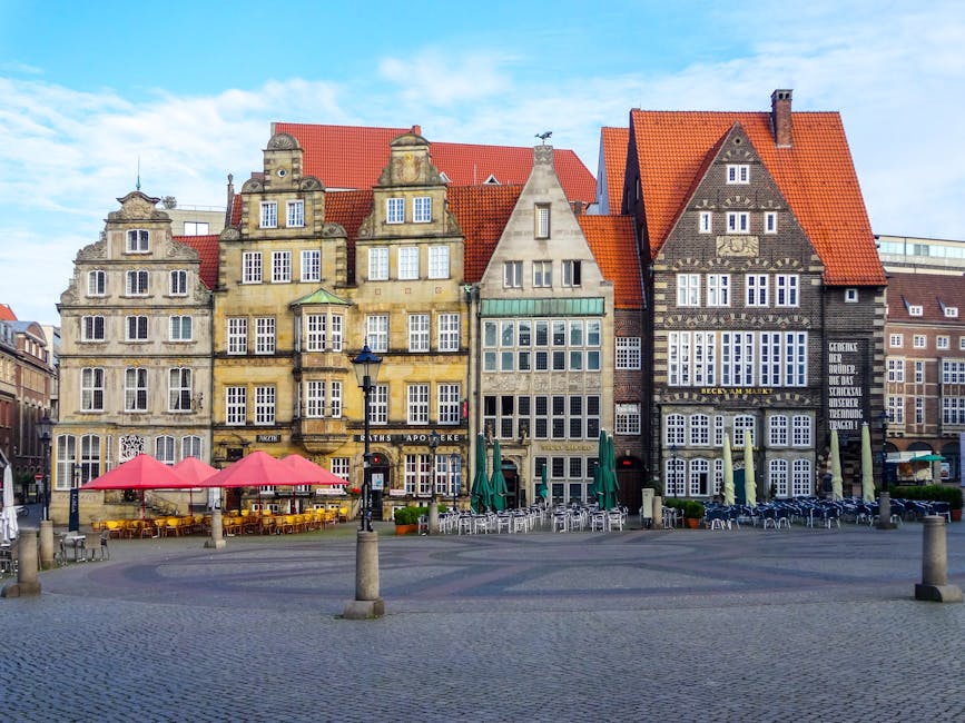 Bremen's historic Marktplatz with ornate Renaissance facades