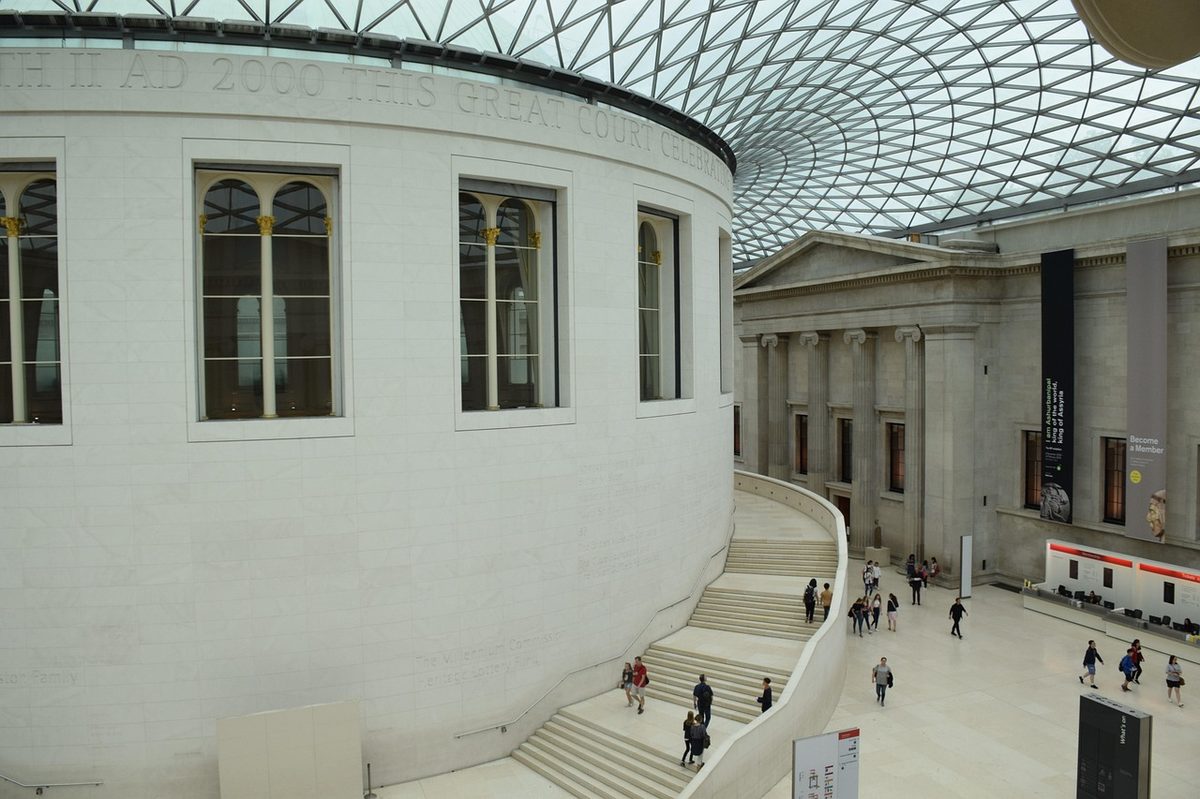 British Museum building in Bloomsbury London