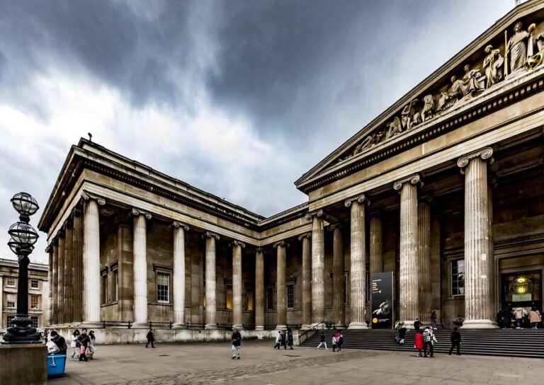 British Museum facade with iconic columns