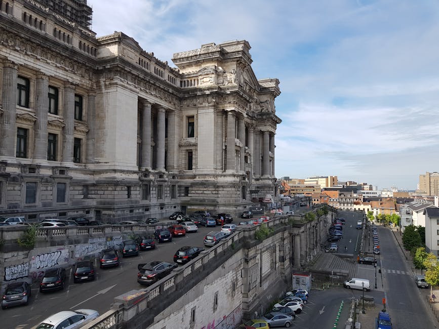 Brussels Palais de Justice court building exterior
