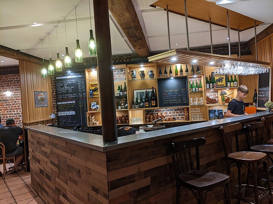 Cantillon brewery bar in Anderlecht Brussels