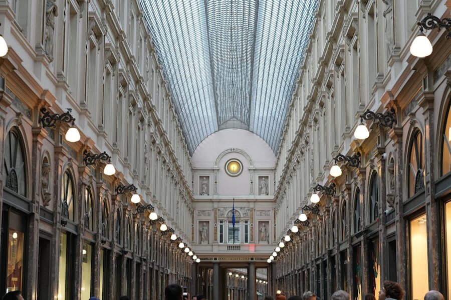 Galeries Royales Saint Hubert glass ceiling Brussels