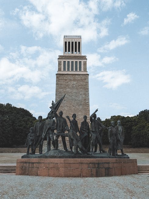Memorial monument at a concentration camp site in Germany