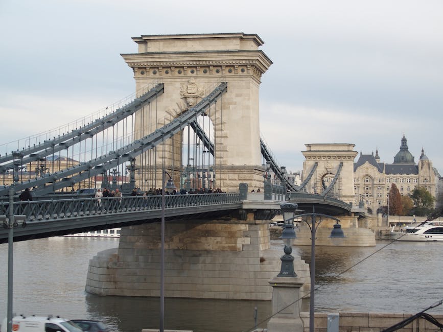 Szechenyi Chain Bridge over the Danube Budapest