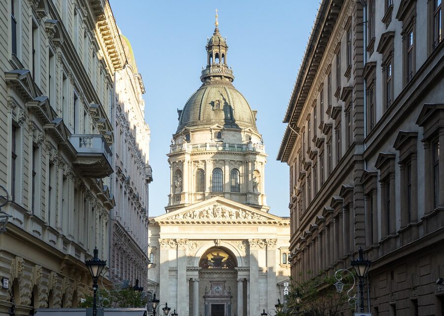 Matthias Church in Budapest with its colourful tiled roof and gothic spire