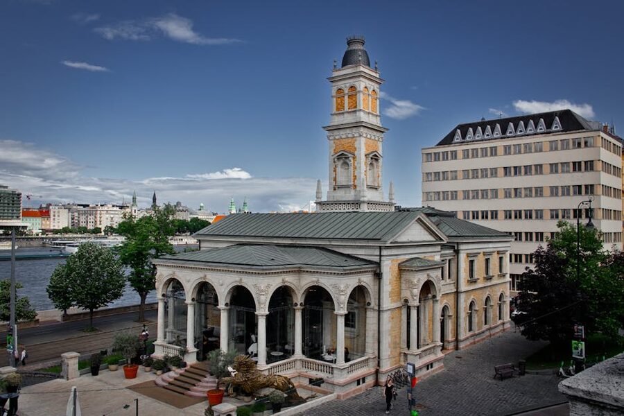 Varkert Bazar by Danube near Rudas Spa Budapest
