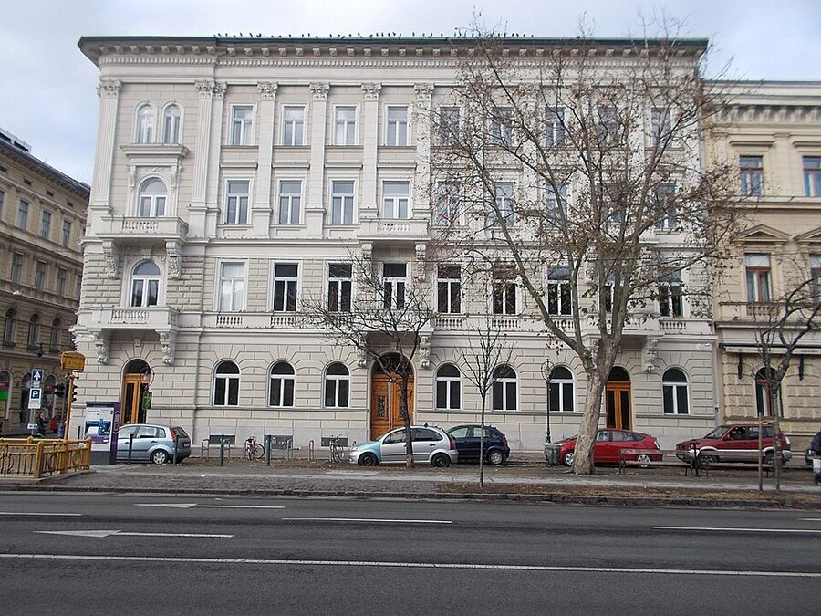 Andrassy Avenue corner building in Budapest