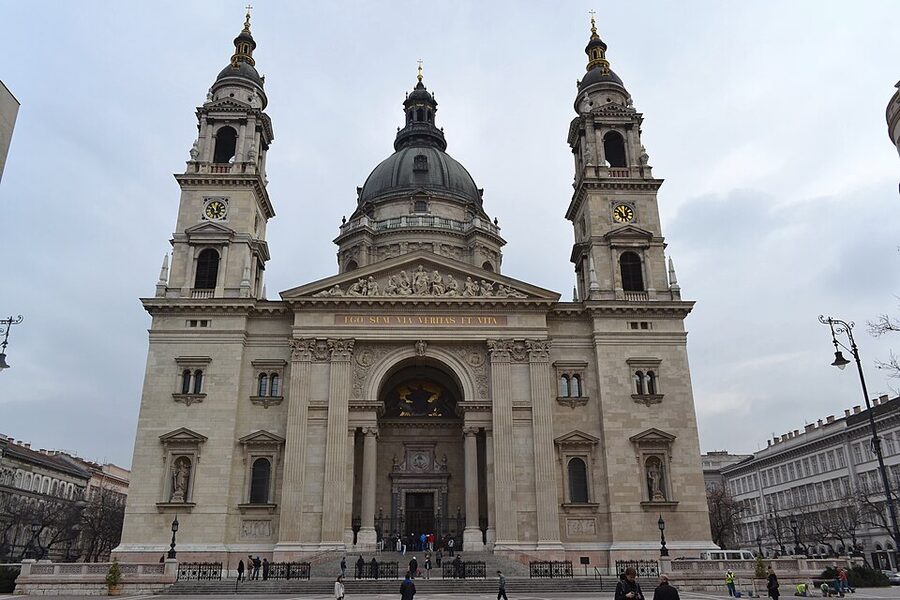 St Stephen's Basilica exterior in Budapest