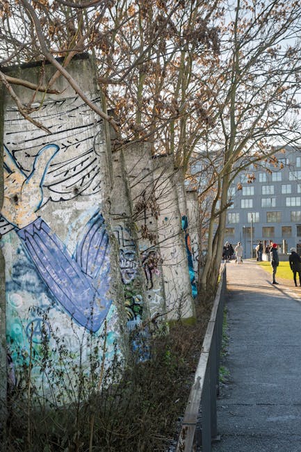 Graffiti-covered section of the Berlin Wall