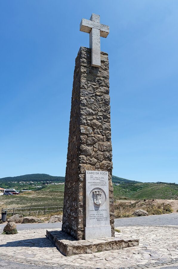 Cabo da Roca stone monument westernmost Europe