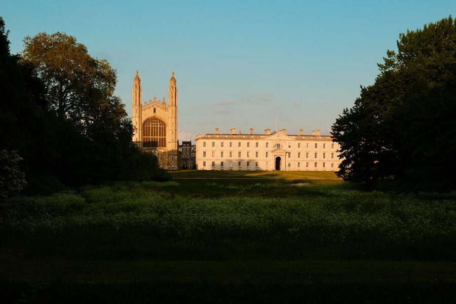 Kings College Chapel sunset Cambridge