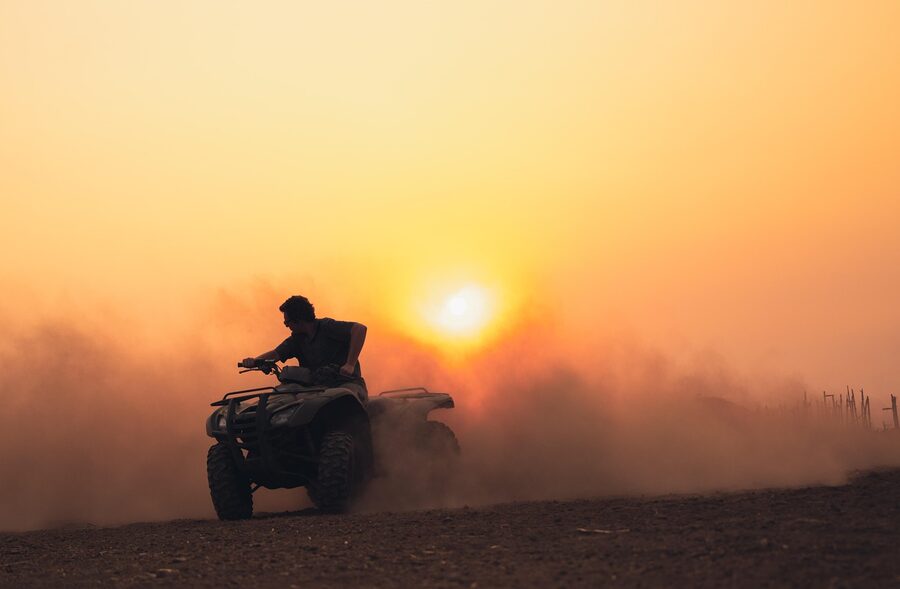 ATV adventure sunset