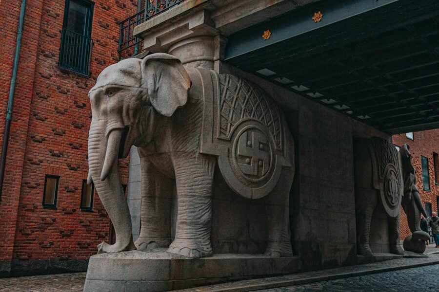 Elephant Gate at the Carlsberg District in Copenhagen