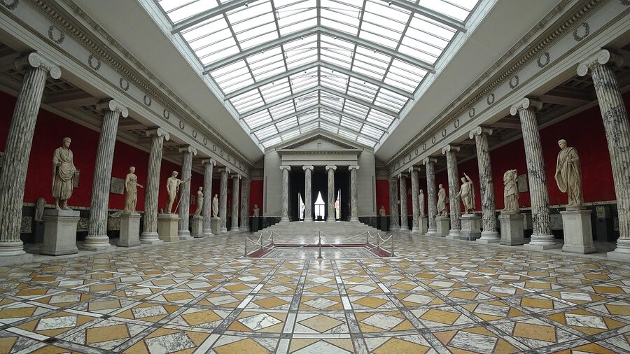 Ny Carlsberg Glyptotek museum interior in Copenhagen