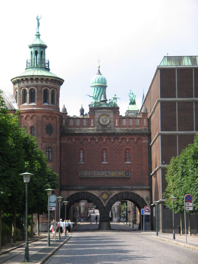 Old Carlsberg Brewery buildings in Copenhagen