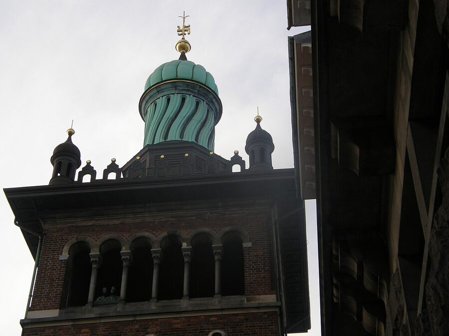 The tower above the Elephant Gate at the Carlsberg Brewery