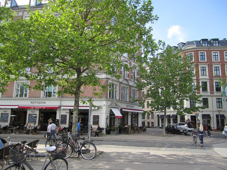 Vesterbro neighbourhood street in Copenhagen