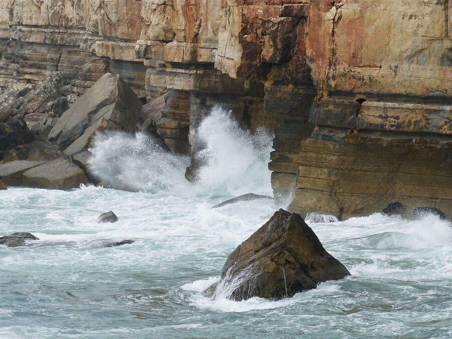 Cascais cliffs and Atlantic waves Boca do Inferno