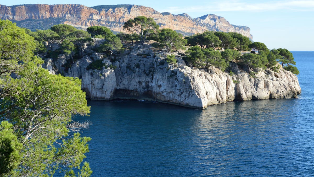 Coastal cliffs and azure waters near Cassis Provence