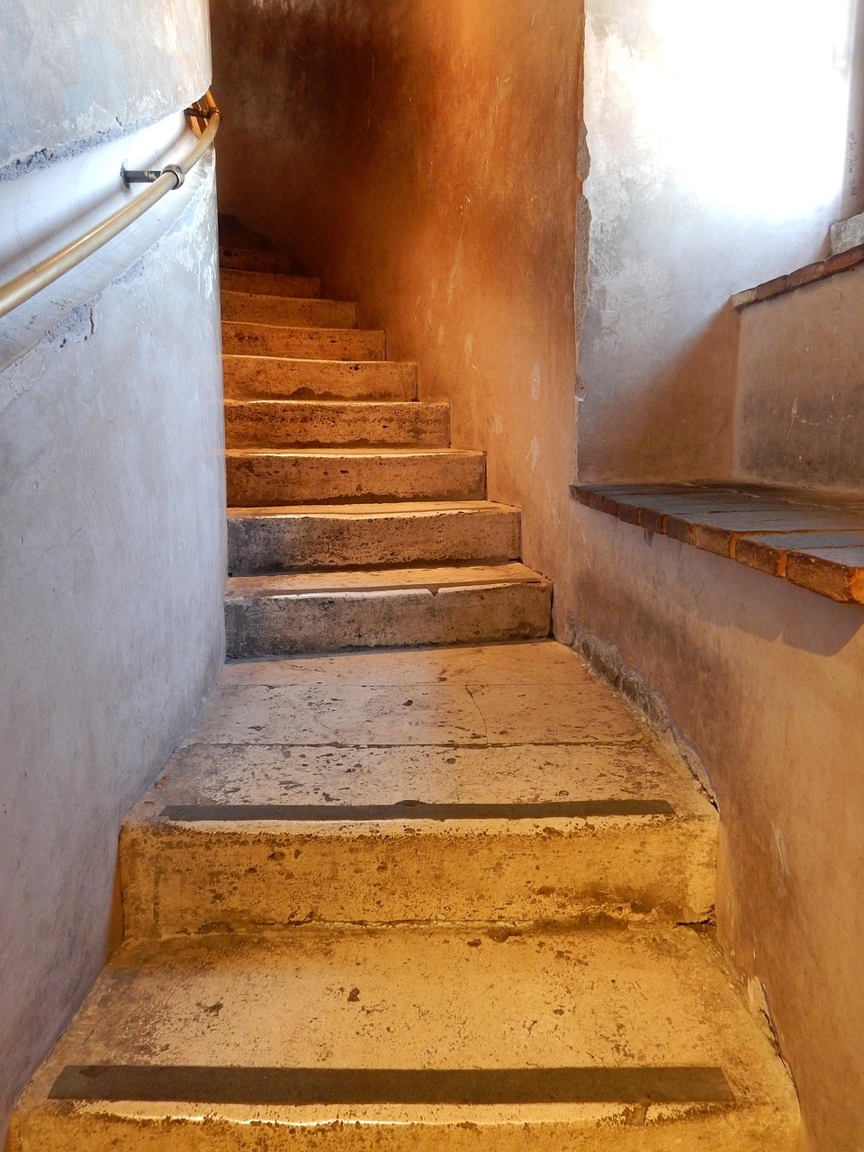 Ancient spiral ramp inside Castel Sant'Angelo leading up through the fortress