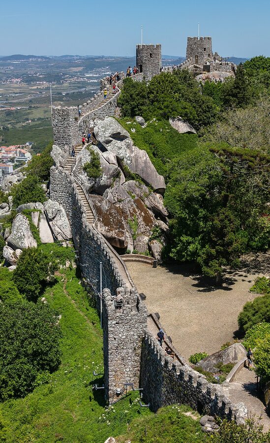 Moorish Castle walls Sintra Portugal