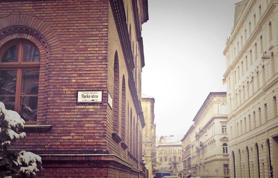 District 5 historic buildings near Cat Museum Budapest