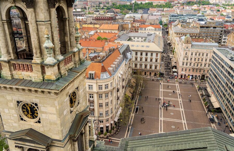 St Stephen Square in Budapest near Cat Museum