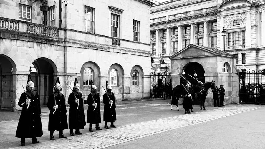 Horse Guards Parade ceremonial soldiers