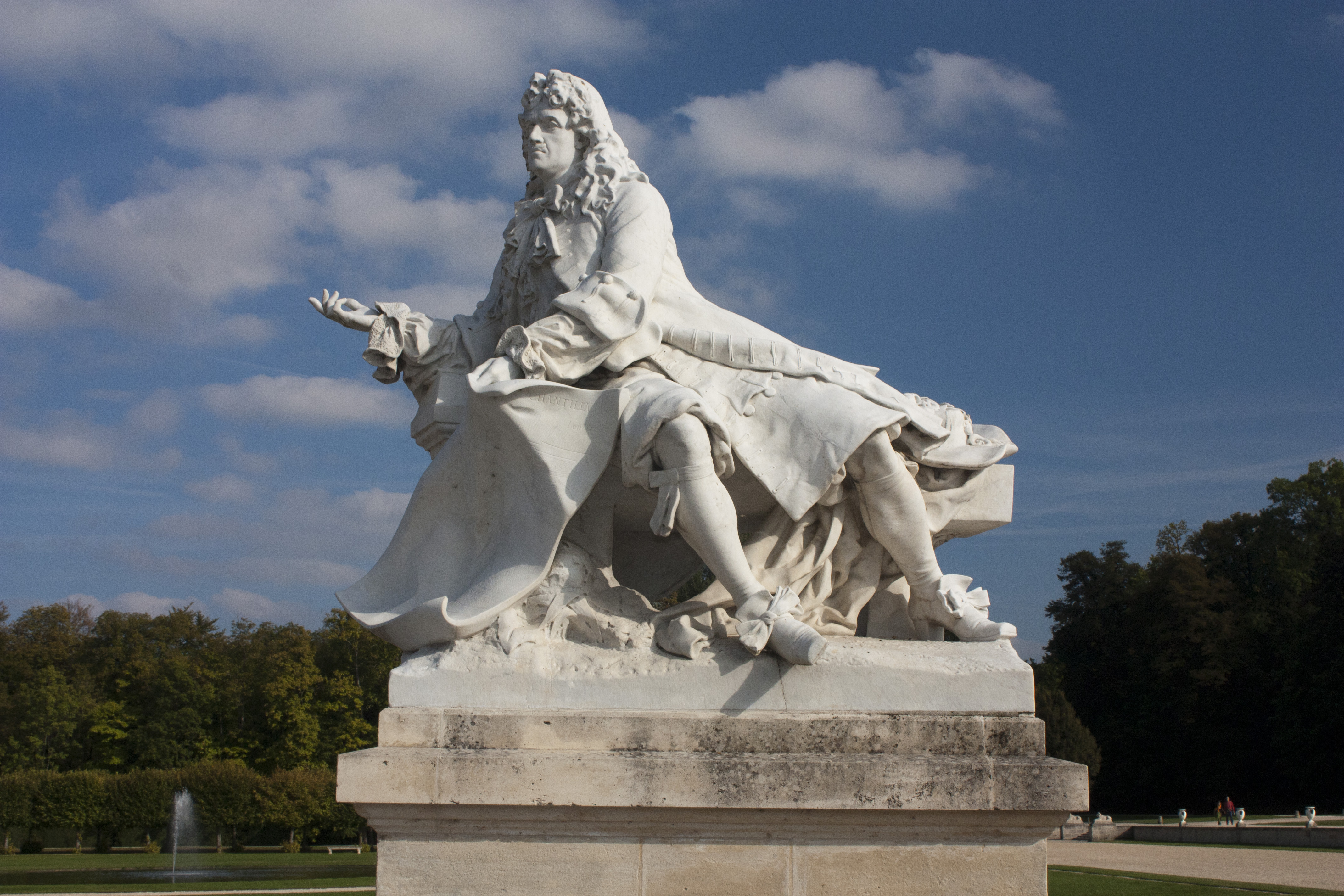 Andre Le Notre designed formal gardens at Chateau de Chantilly with Grand Canal