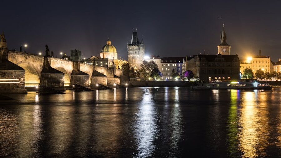 Charles Bridge at night