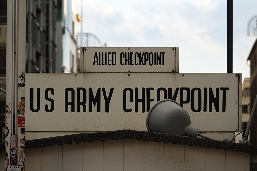 Checkpoint Charlie Berlin sign