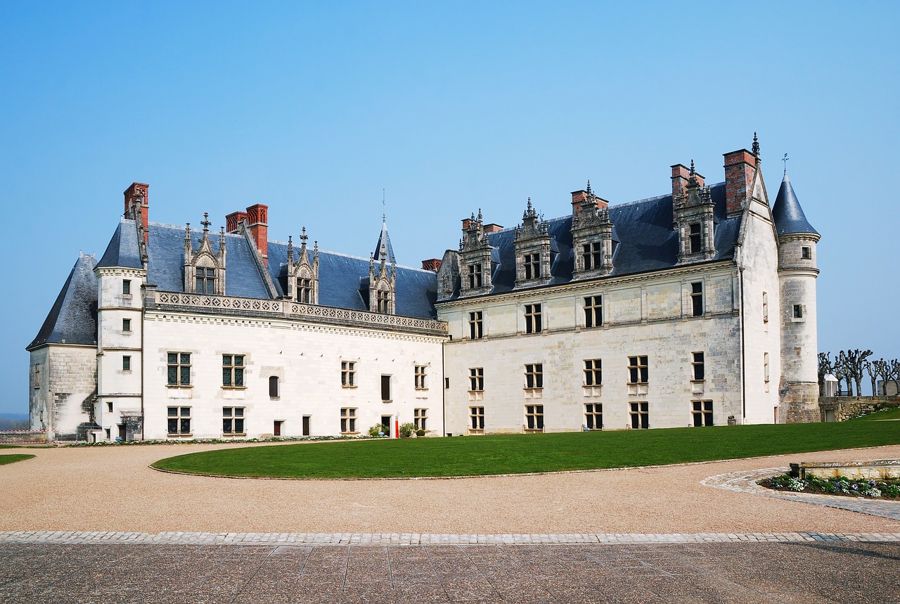 The Royal Castle of Amboise overlooking the Loire River