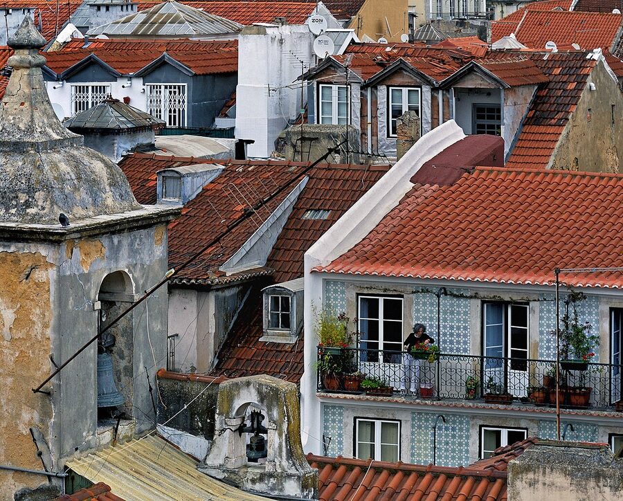 View of Baixa district from Chiado, Lisbon