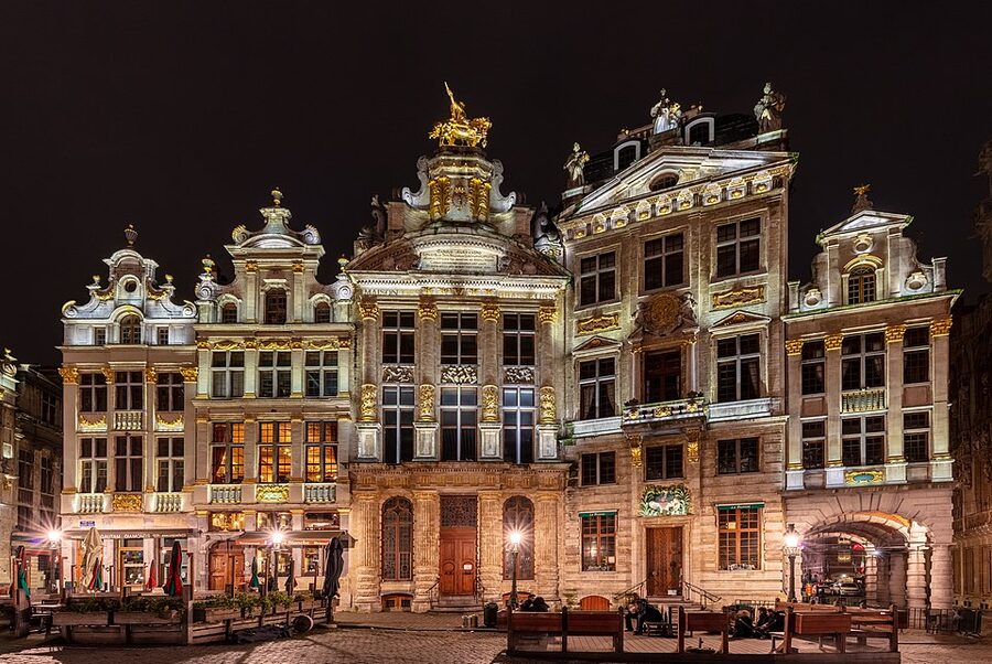 Brussels Grand Place facades from Choco-Story walk