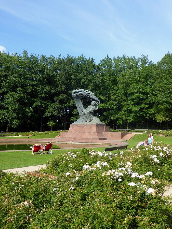 Chopin Monument in Lazienki Park Warsaw