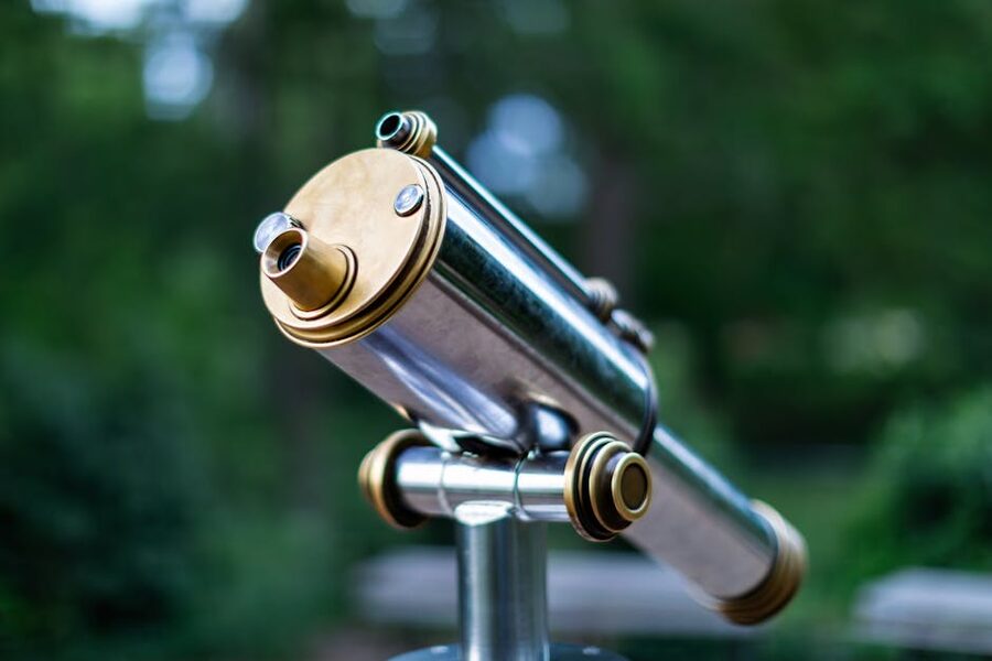 Classic brass telescope