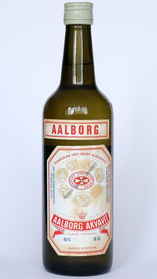 Aalborg Akvavit bottle, Denmark's classic spirit