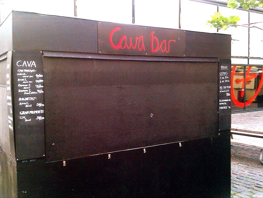 Cava bar at Torvehallerne market in Copenhagen