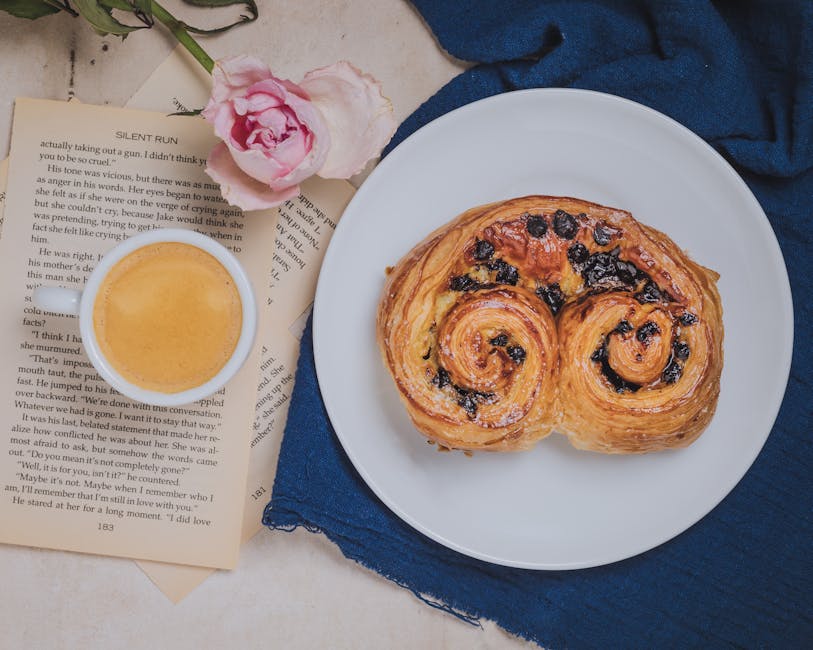 Danish pastry with coffee in a cozy Copenhagen setting
