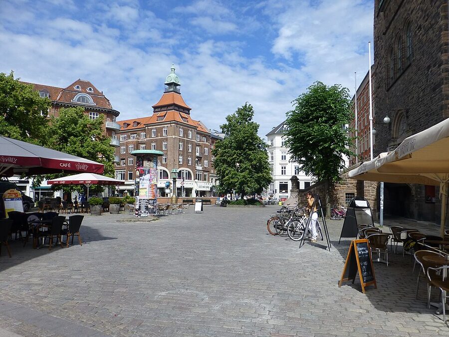 Vesterbros Torv square in central Vesterbro Copenhagen